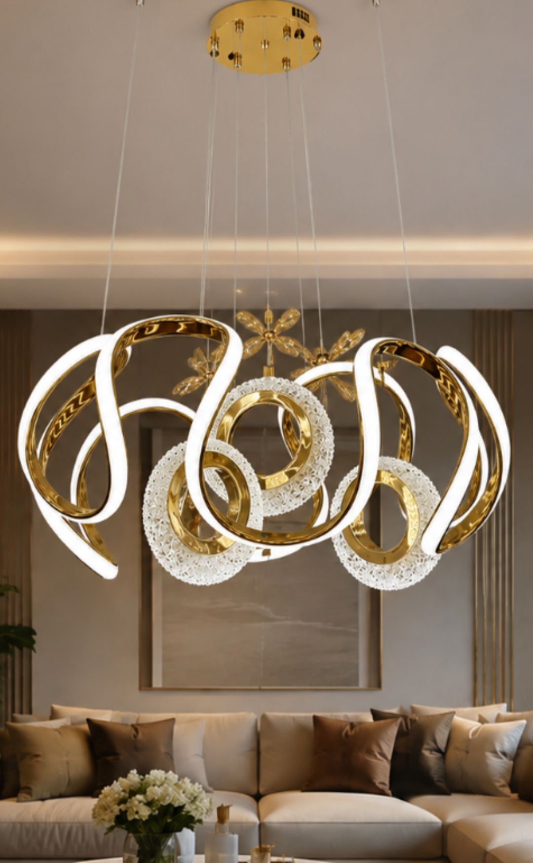 لوسترمدرن  وارداتی کله قوچی 4 گوشواره طلایی